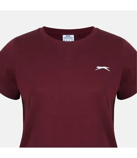 T-shirt Motif/style Uni Femme Bordeaux Slazenger