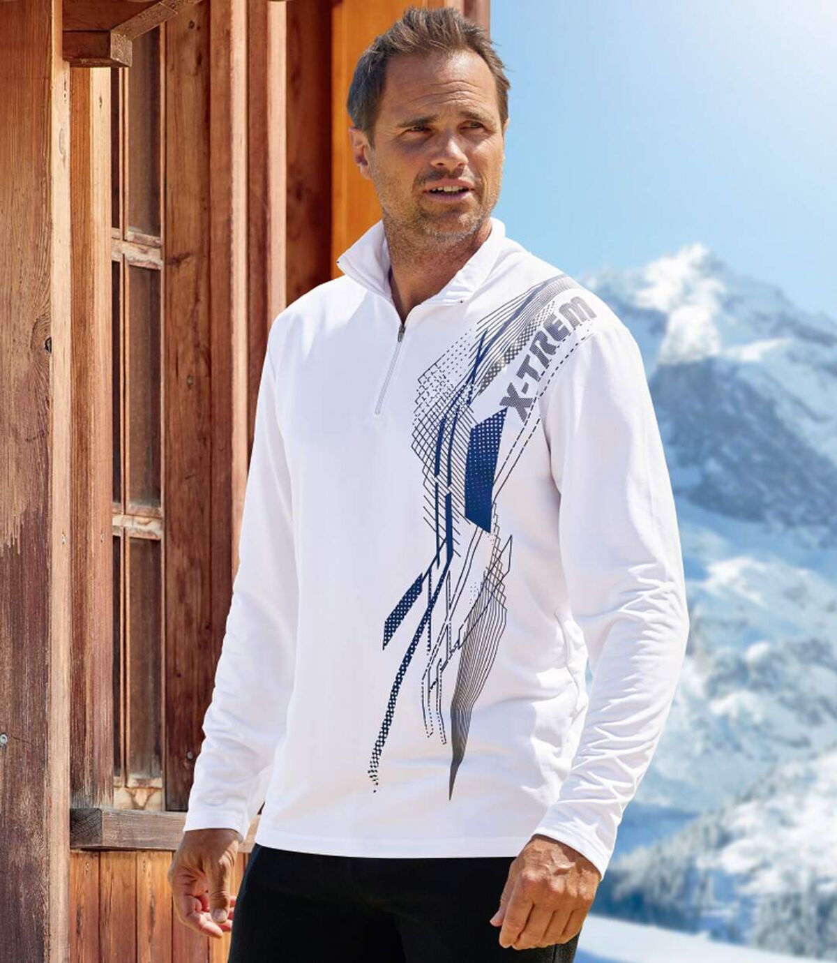 2er-Pack wärmende Langarmshirts mit RV-Kragen Atlas For Men