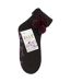 1 Pair Ladies Wool Mix Slipper Socks with Pom Pom - Warm Soft Cosy Comfort-2
