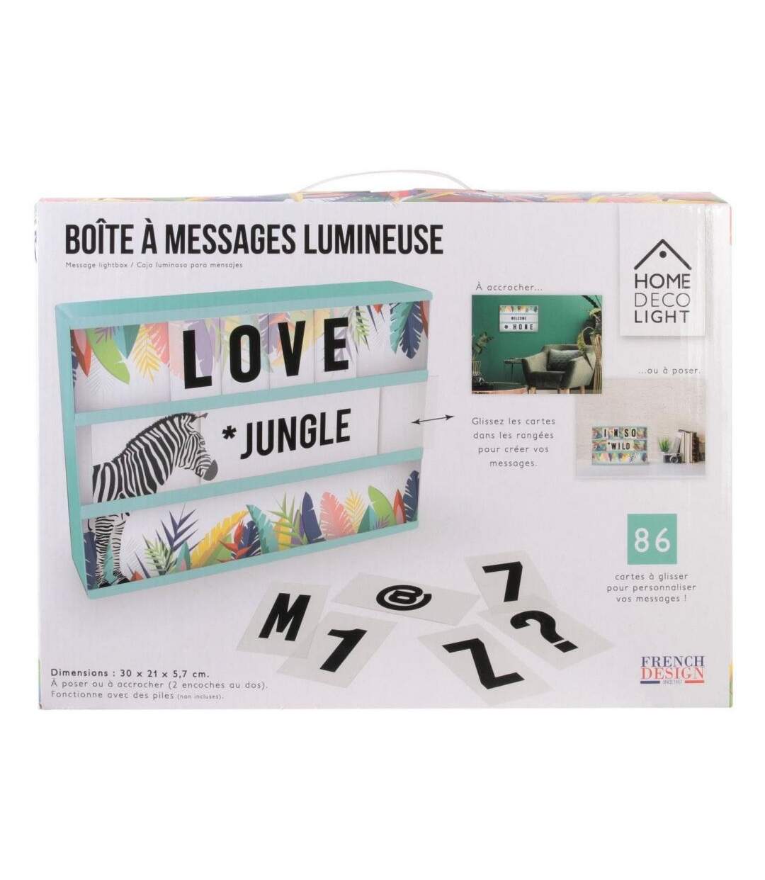 Boite lumineuse à message Exotique-4