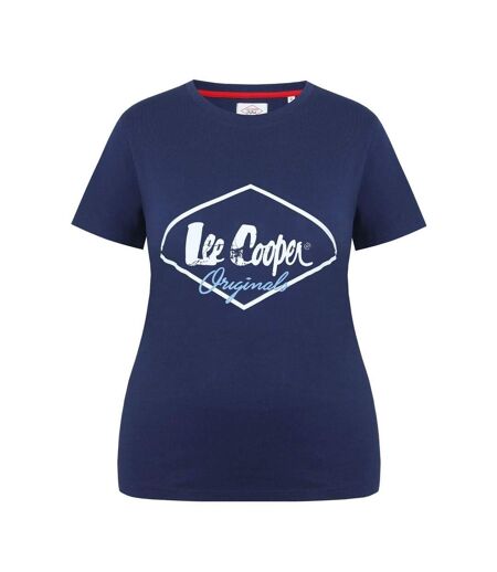T-shirt Motif/style Logo Diamant Femme Bleu Marine Lee Cooper
