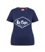 T-shirt Motif/style Logo Diamant Femme Bleu Marine Lee Cooper-1