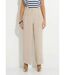 Pantalon large semi élastiqué à pinces-1