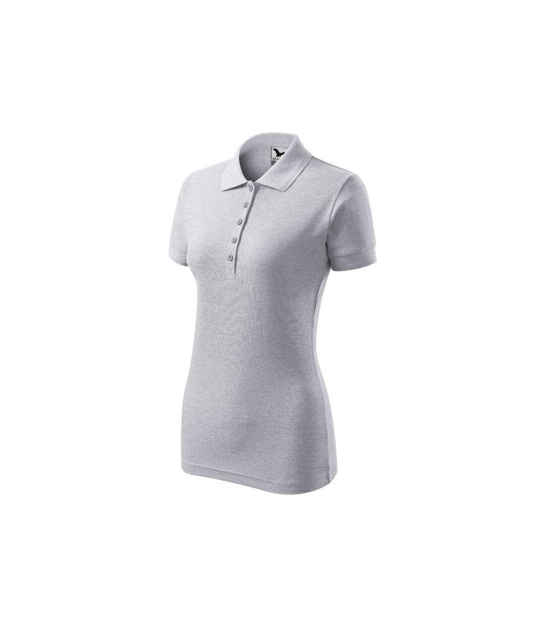 Womens/ladies Pique Polo Shirt Light Grey Malfini-1