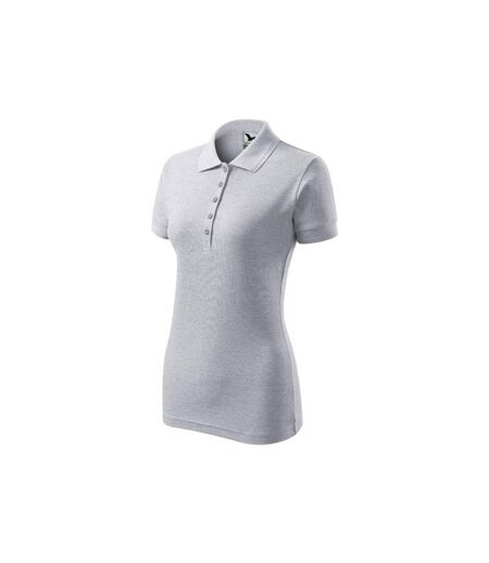 Womens/ladies Pique Polo Shirt Light Grey Malfini