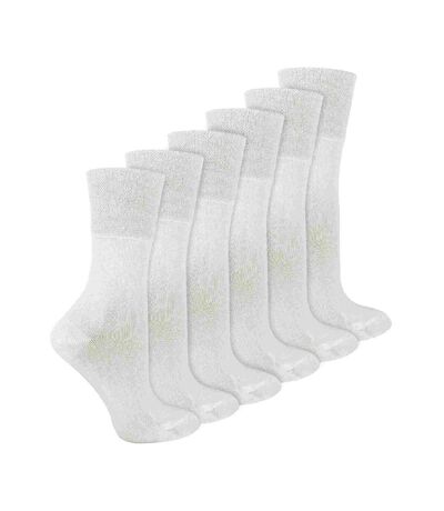 6 Pack Ladies Non Elastic Bamboo Diabetic Socks