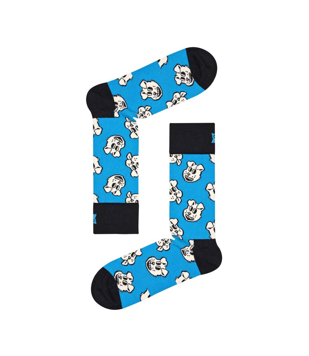 1 Pack Mens & Ladies Cotton Blue Doggo Design Socks-2