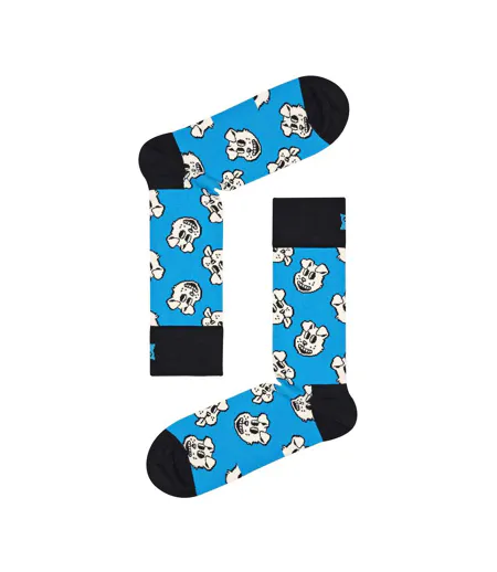 1 Pack Mens & Ladies Cotton Blue Doggo Design Socks