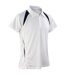 Polo team spirit homme blanc / bleu marine Spiro-1