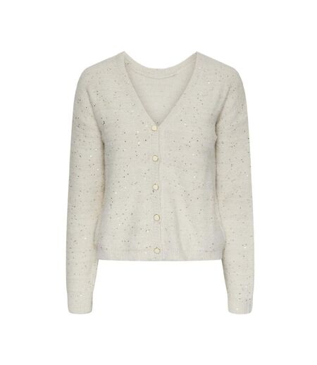 Gilet ecru femme pieces nilja