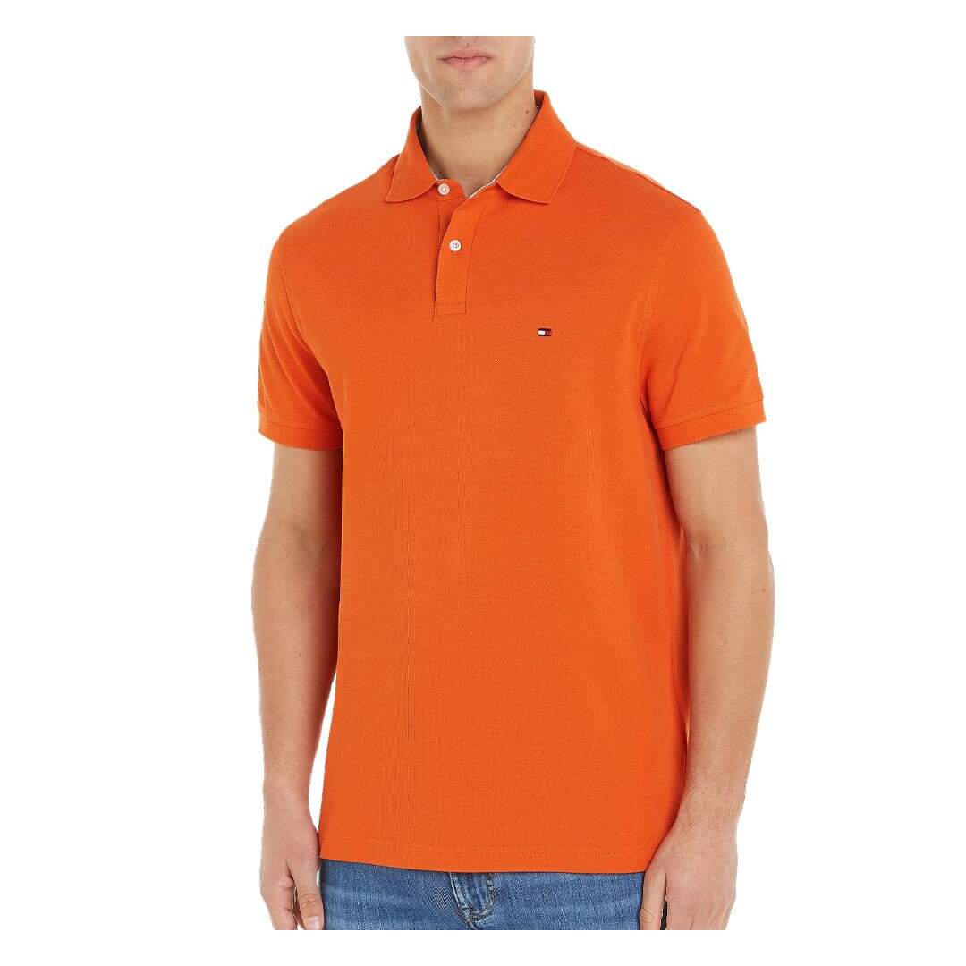 Polo Orange Vif Homme Tommy Hilfiger 1985 Regular - L-1