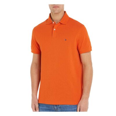 Polo Orange Vif Homme Tommy Hilfiger 1985 Regular - L