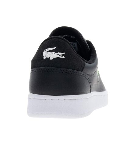 Mens Carnaby Set Leather Trainers Black Lacoste
