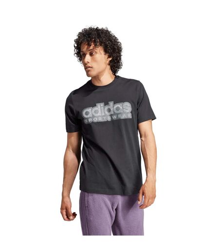 Mens Tiro Graphic T-shirt Black Adidas
