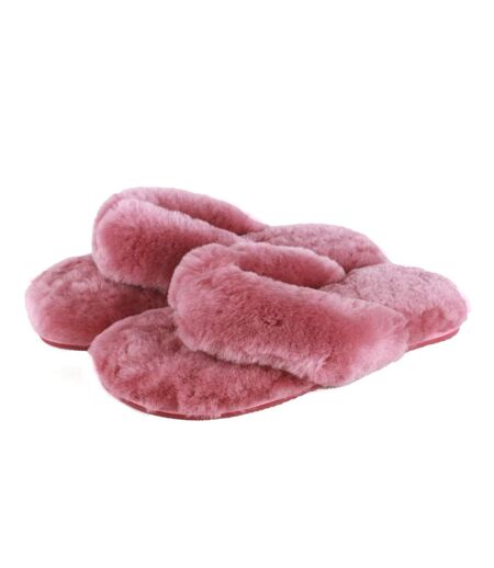 Eastern Counties Leather Womens/Ladies Sheepskin Flip Flops (Rose) - UTEL160