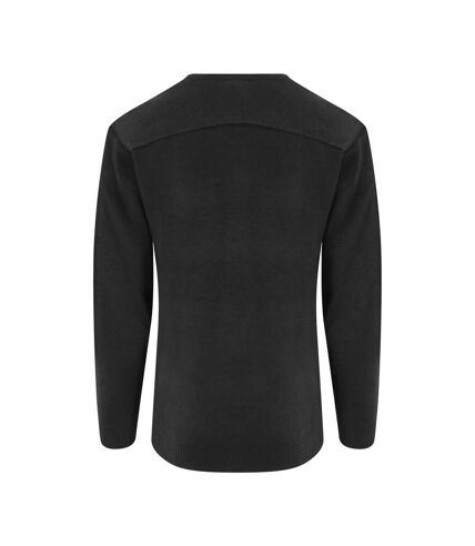 PRO RTX Mens Pro Acrylic V Neck Sweater (Black)