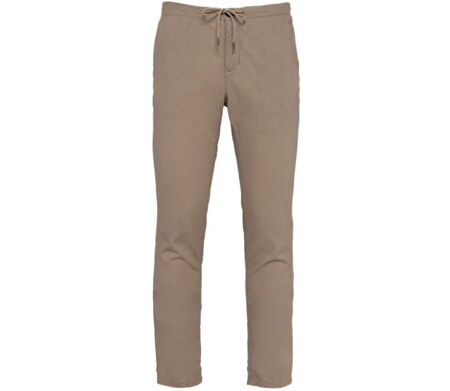 Pantalon ecoresponsable en lin et coton bio - Homme - PATS708 - beige wet sand