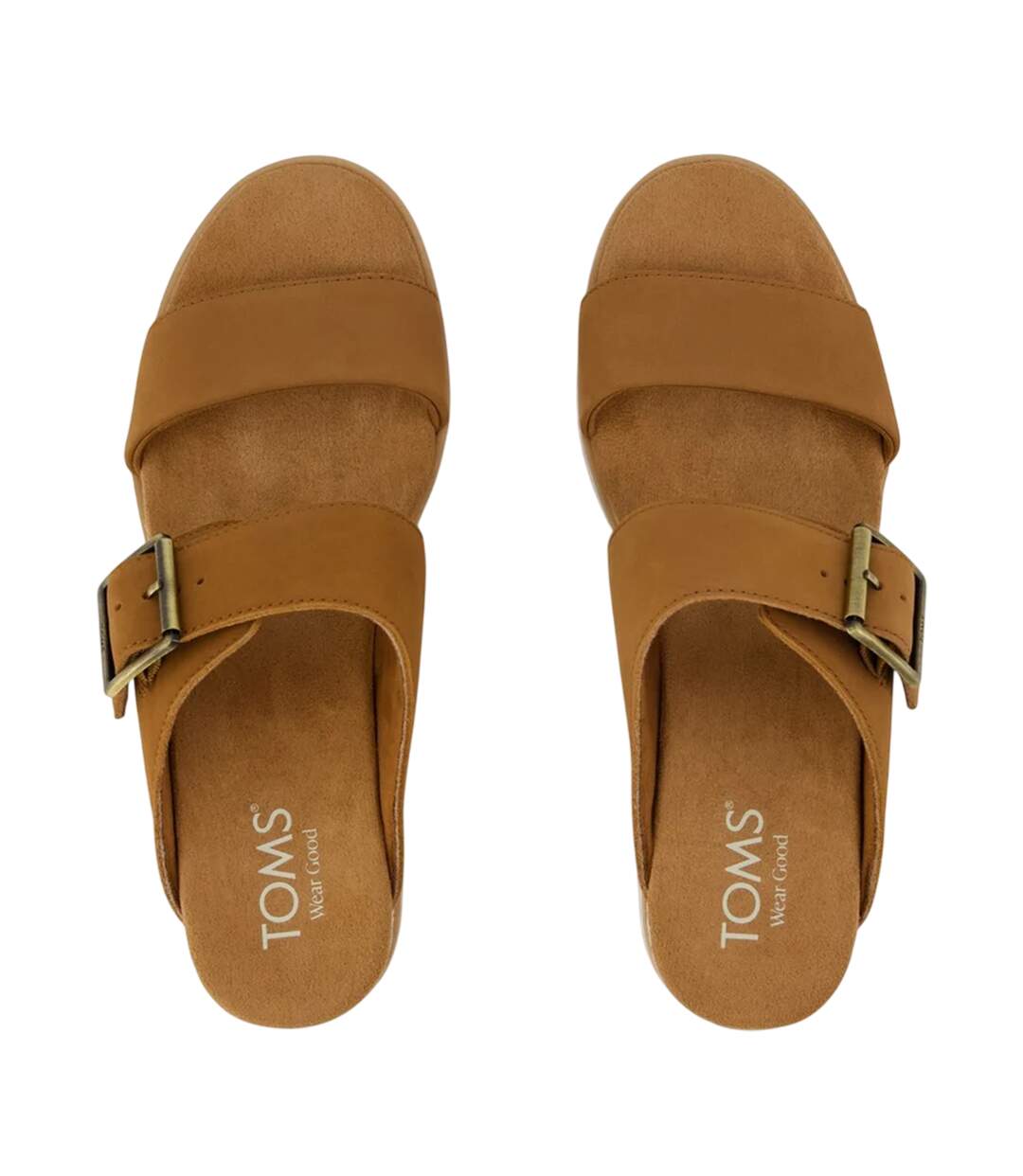 Womens/ladies Diana Leather Mule Sandals Brown Sugar Toms-3