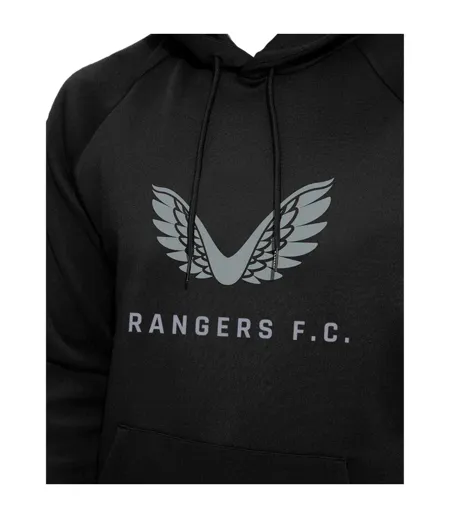 Mens Rangers Fc Pullover Hoodie Black Castore