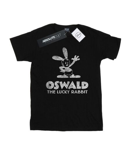 Disney - T-shirt OSWALD LOGO - Femme (Noir) - UTBI17410