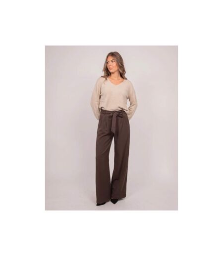 Pull col V maille fil brillant KASSIANE - Dona X Lisa