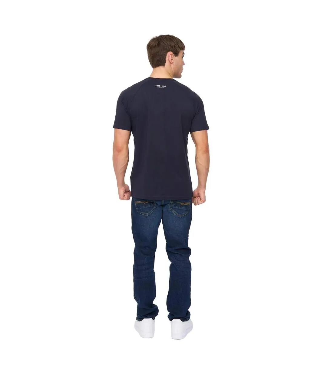 Mens Chantlars T-shirt Navy Crosshatch-3