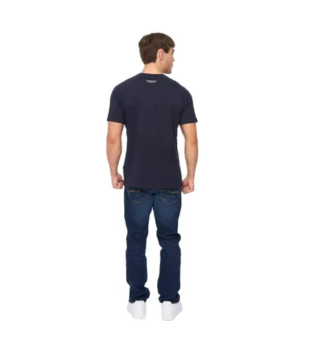 Mens Chantlars T-shirt Navy Crosshatch
