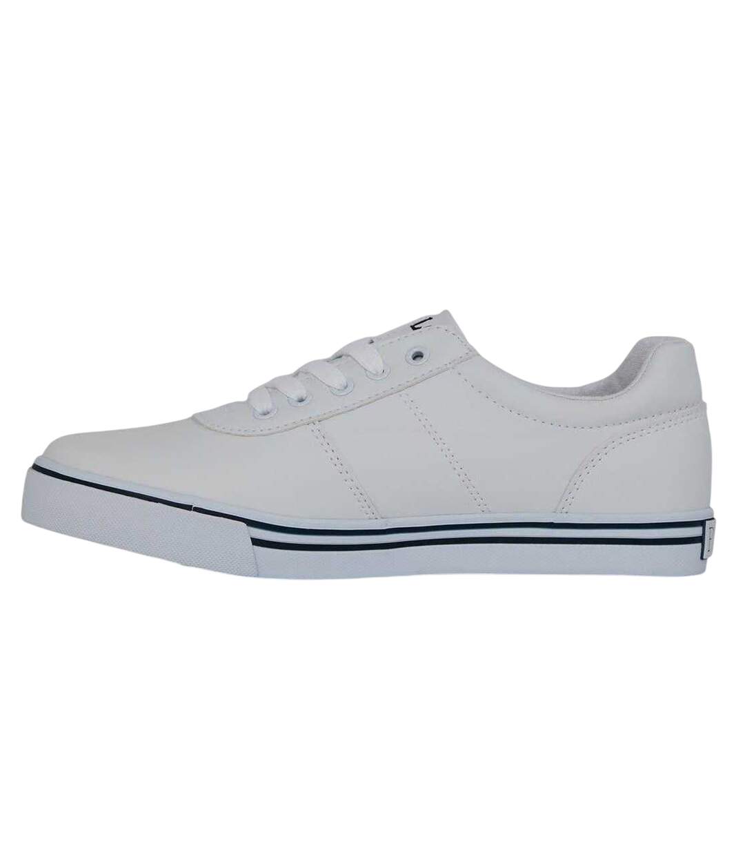 Womens/ladies Hanford Iii Leather Shoes White Navy Ralph Lauren-3