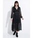 Robe longue en voile effet pailleté-1