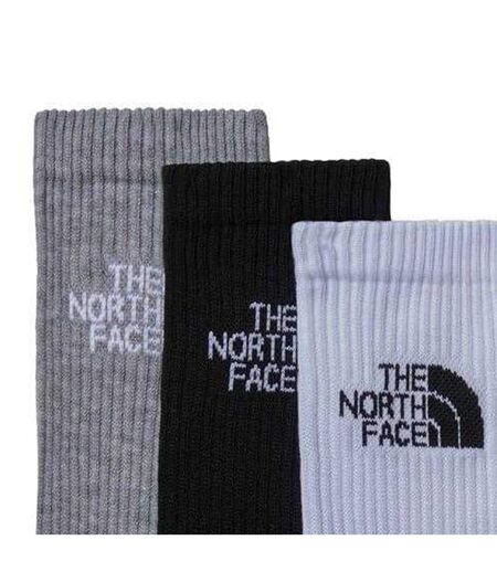 Lot De 3  Chaussettes Sport Adulte Noir Blanc Gris The North Face