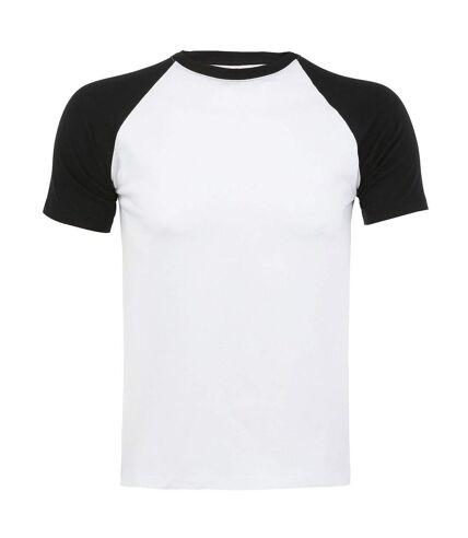 T-shirt bicolore pour homme - 11190 - blanc et noir