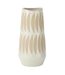 Vase Déco en Grès Kai 40cm Beige & Blanc-1