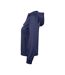 Womens/ladies Basic Full Zip Hoodie Dark Navy Clique-3