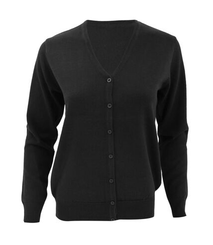 Kustom Kit Womens V-Neck Cardigan / Ladies Knitwear (Black) - UTBC2685