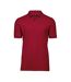 Mens Luxury Stretch Polo Shirt Deep Red Tee Jays-1