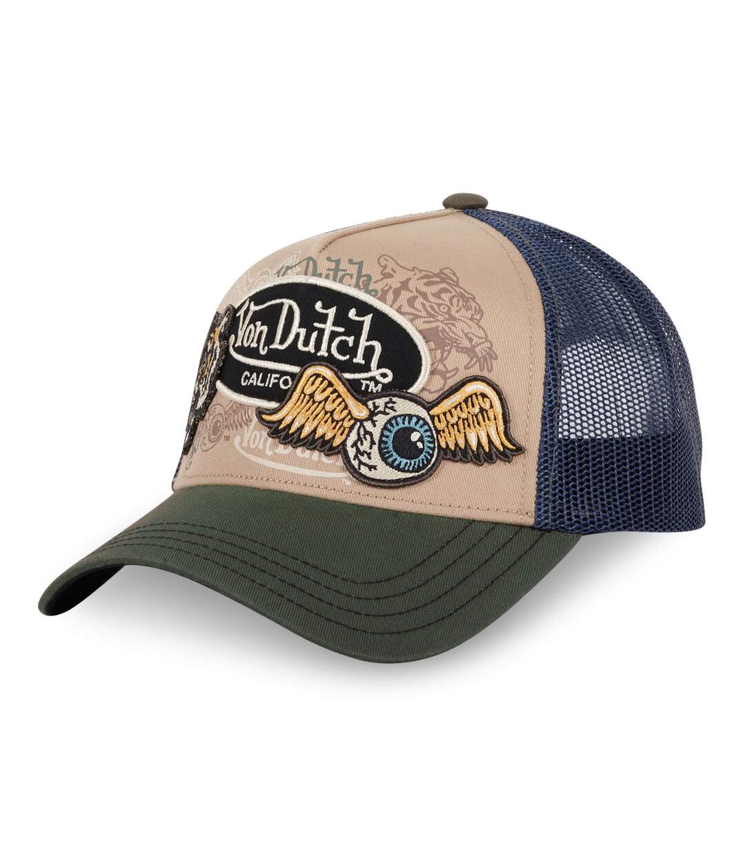 Casquette trucker avec filet en sergé de coton Patches Vondutch-1