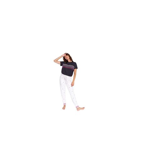 Bas De Pyjama Motif/style Cœur Femme Blanc Cassé PJ Salvage