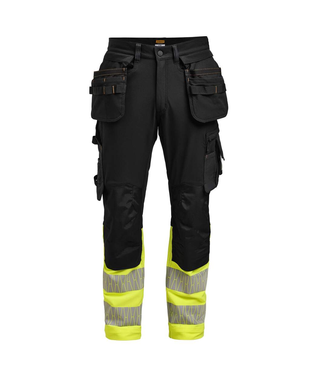 Pantalon Craftsman Homme Noir Jaune Jobman-1