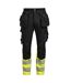 Pantalon Craftsman Homme Noir Jaune Jobman-1
