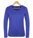 MAYFLOWER NINJA3 : Tee-shirt manches longues bleu roi uni en pur coton-2