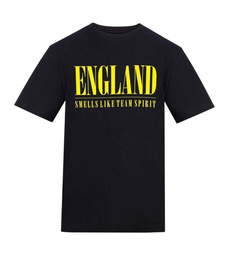 T-shirt Motif/style Angleterre World Cup Homme Noir Jaune AWD