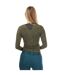 Womens/ladies Series-3 Long-sleeved Top Khaki Green Skins-2