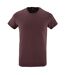 SOLS Mens Regent Slim Fit Short Sleeve T-Shirt (Oxblood)