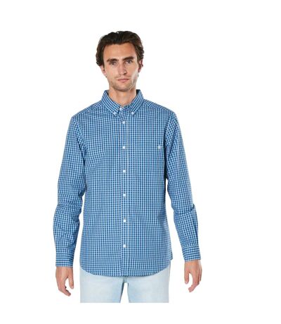 Chemise windowpane homme bleu marine Maine