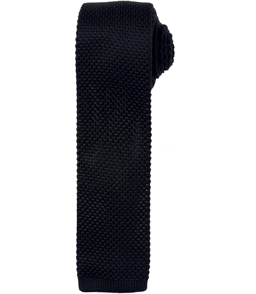Cravate fine tricotée - PR789 - noir-2