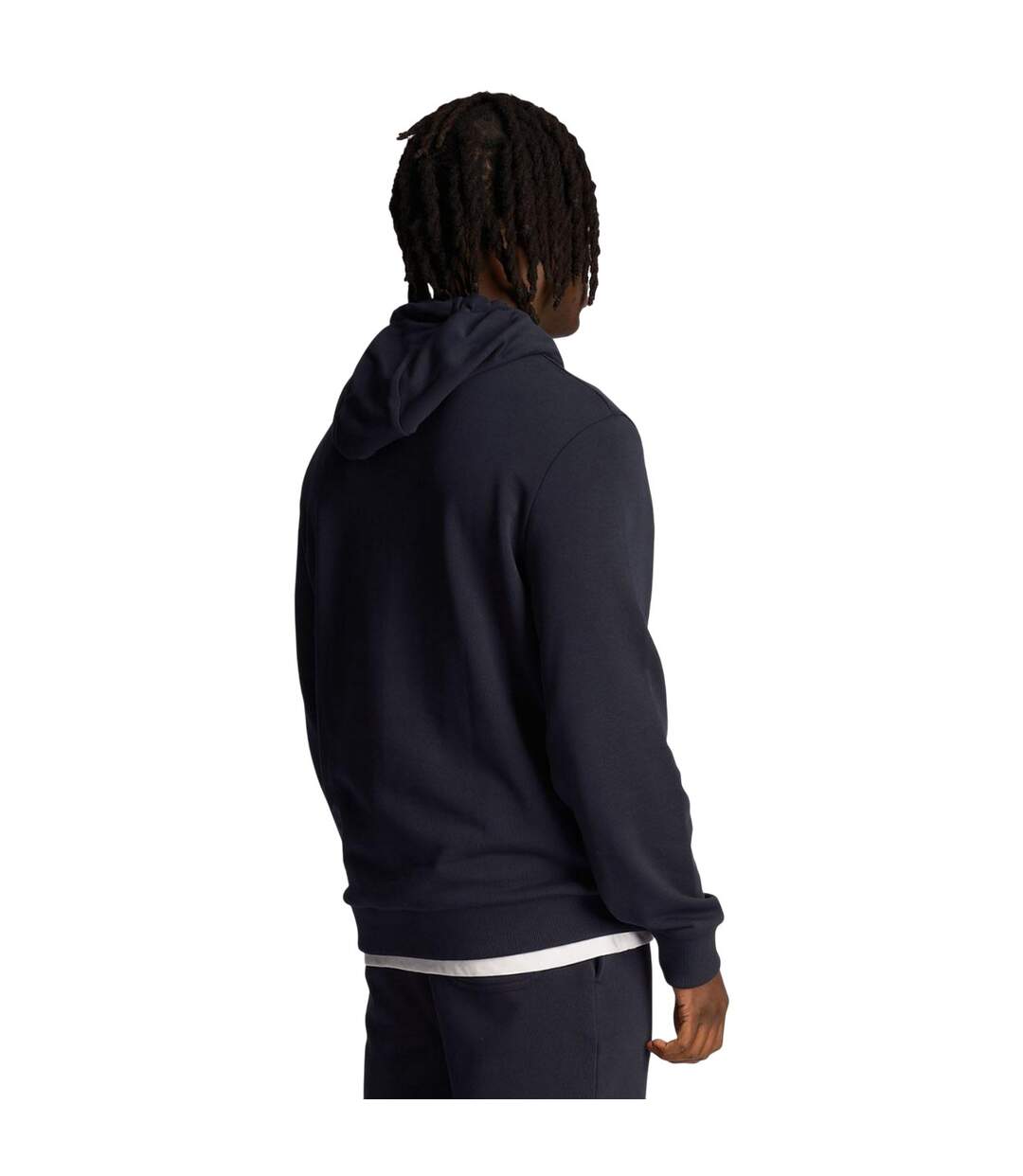 Mens Club Emblem Hoodie Navy Lyle & Scott-3