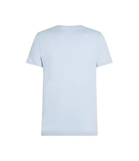 T-shirt Motif/style Logo Sur Poitrine Femme Bleu Clair Tommy Hilfiger