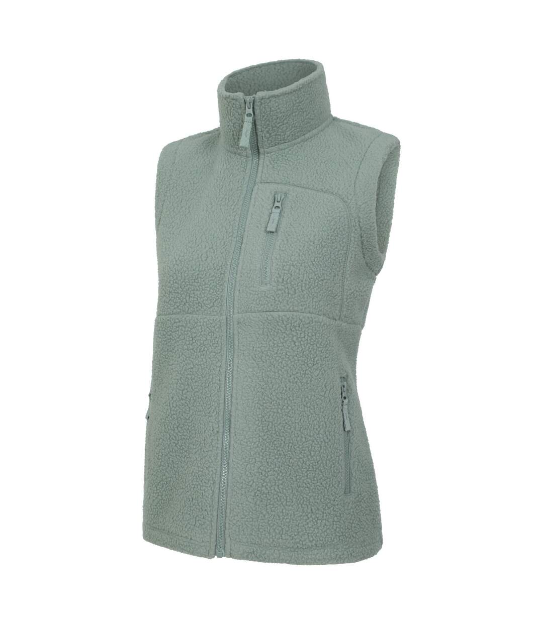 Womens/ladies buxton borg gilet khaki green Mountain Warehouse-3