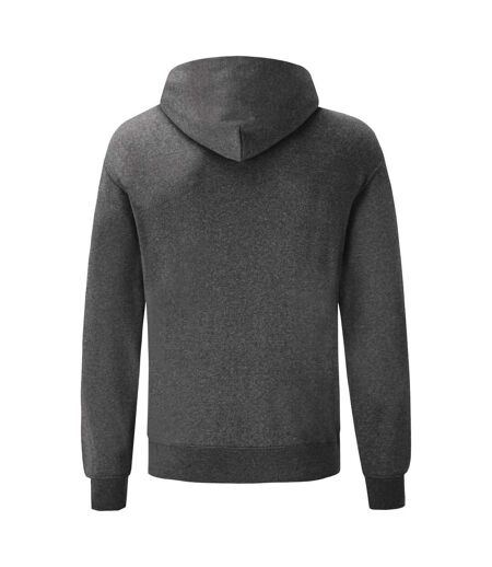 Veste À Capuche Classic Homme Gris Foncé Chiné Fruit Of The Loom