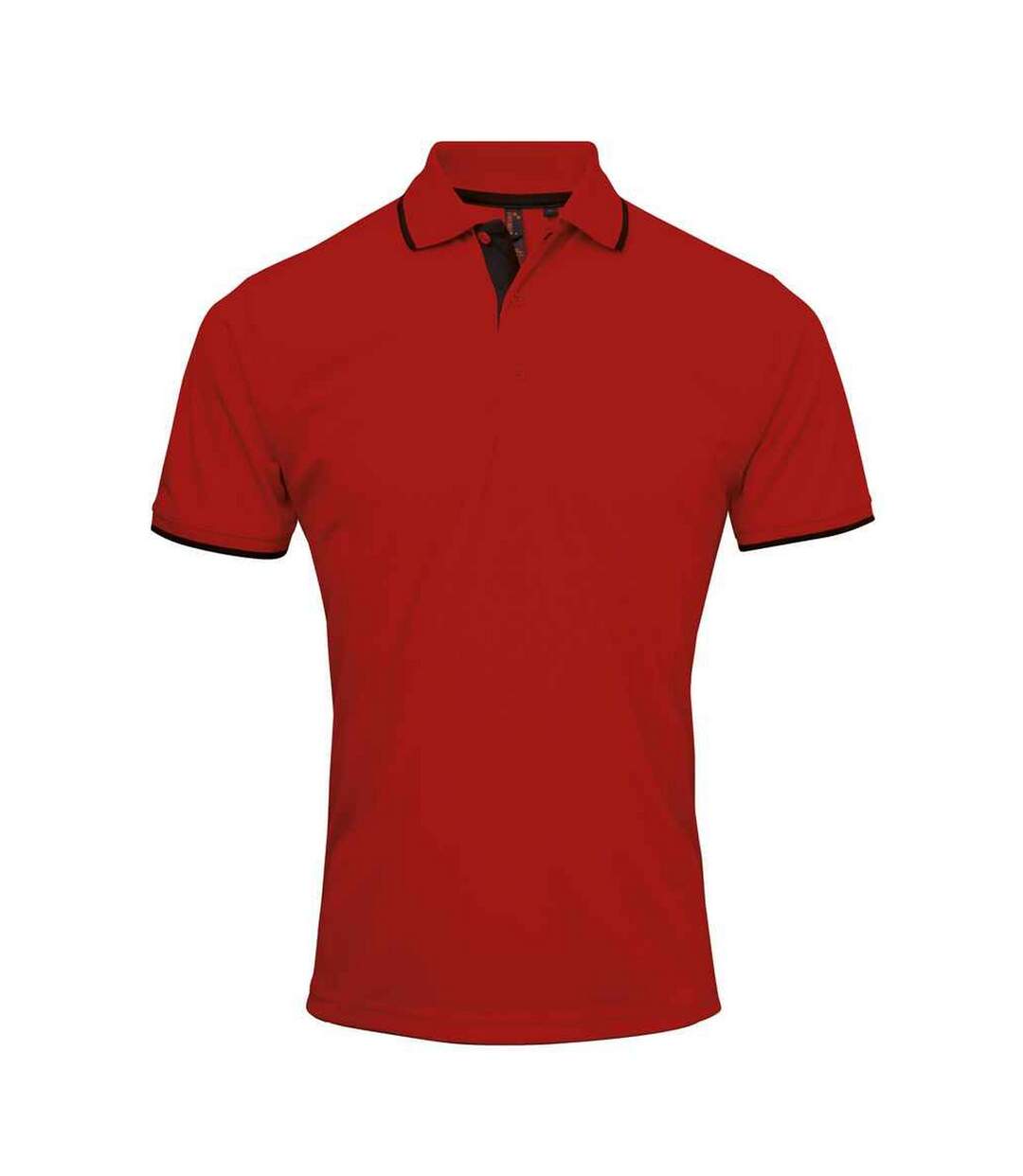 Polo coolchecker homme rouge / noir Premier Premier